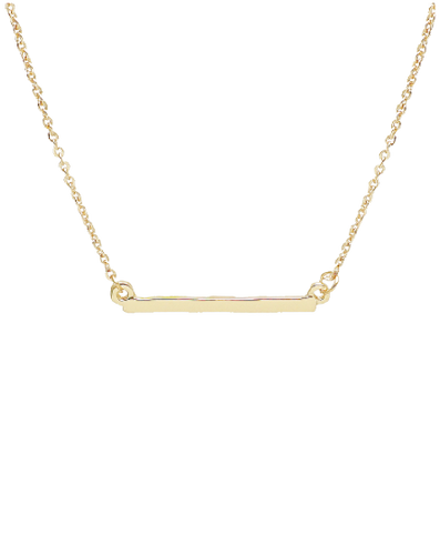 Gold Horizontal Bar Necklace