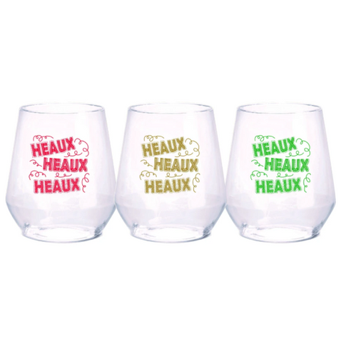 Set of 3 Heaux Stemless Wine