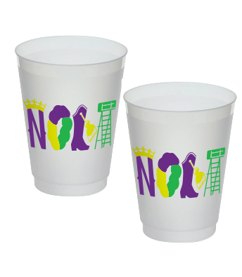 Mardi Gras NOLA Icon Frosted Cups