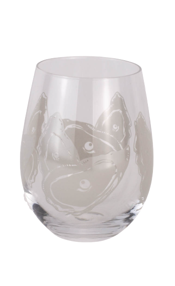 Glass Oyster Stemless Wine