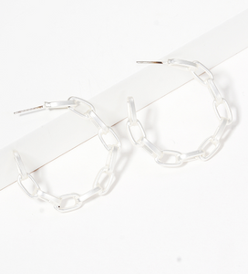 Silver 35MM Chain Link Hoops