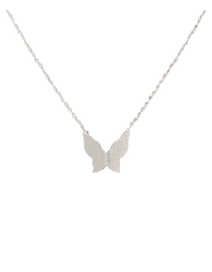 Silver Butterfly Pendant Necklace