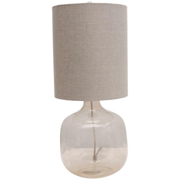 Glass Lamp with Cotton Shade - MSP Miss Smarty Pants