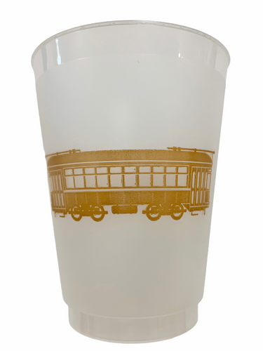 Gold Streetcar Frosted Cups - MSP Miss Smarty Pants